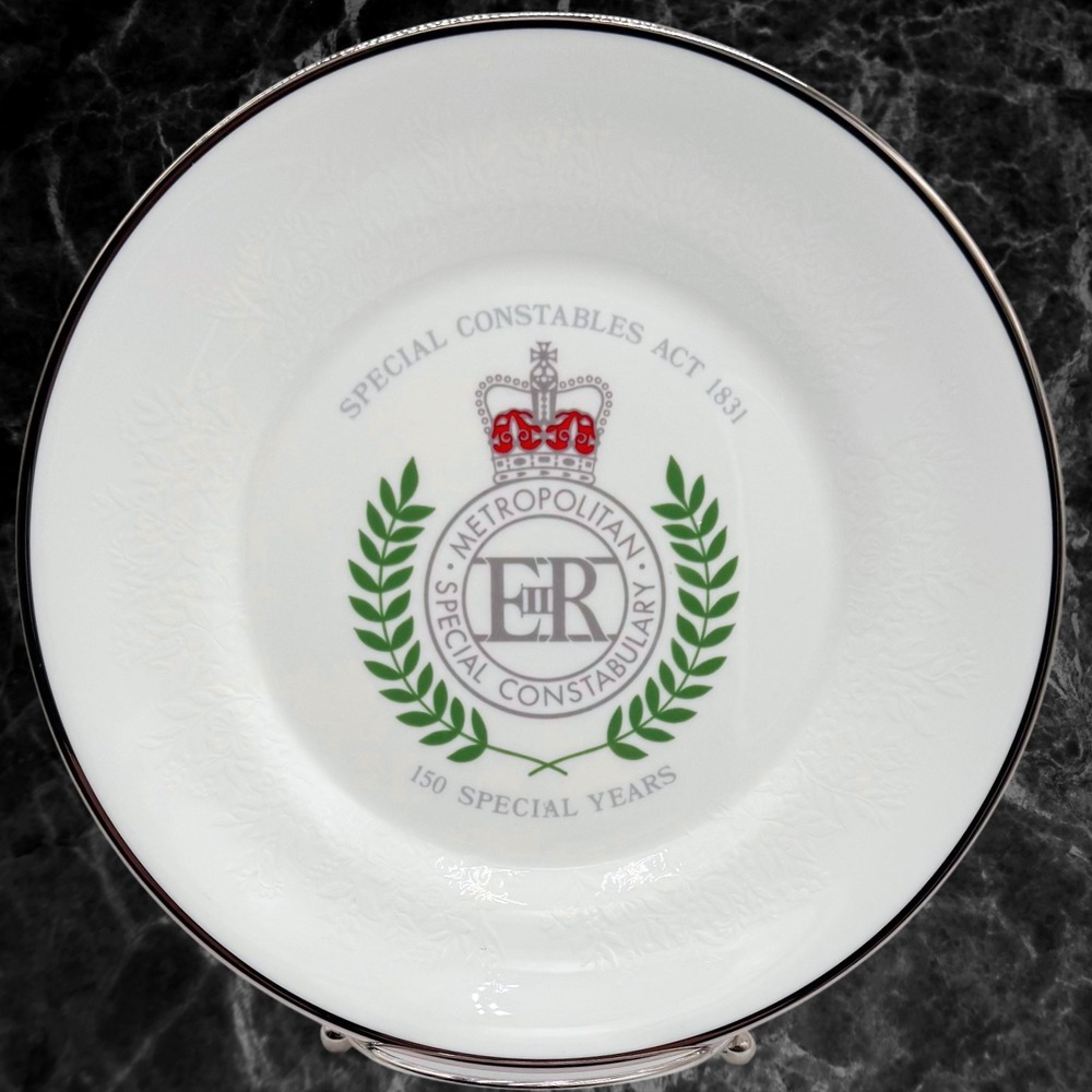 Wedgwood Bone China Plate Souvenir 150 Years Special Constables Act 1831 England